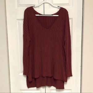 Maroon Sweater Blouse